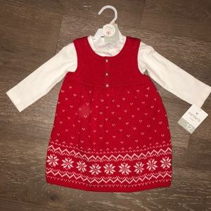 NWT Red and White Carter’s Sweater Dress